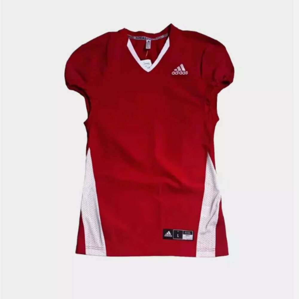 Adidas Football Practice Jersey Men's Size L GG7403 WVN A1 Stock J Red/White NWT